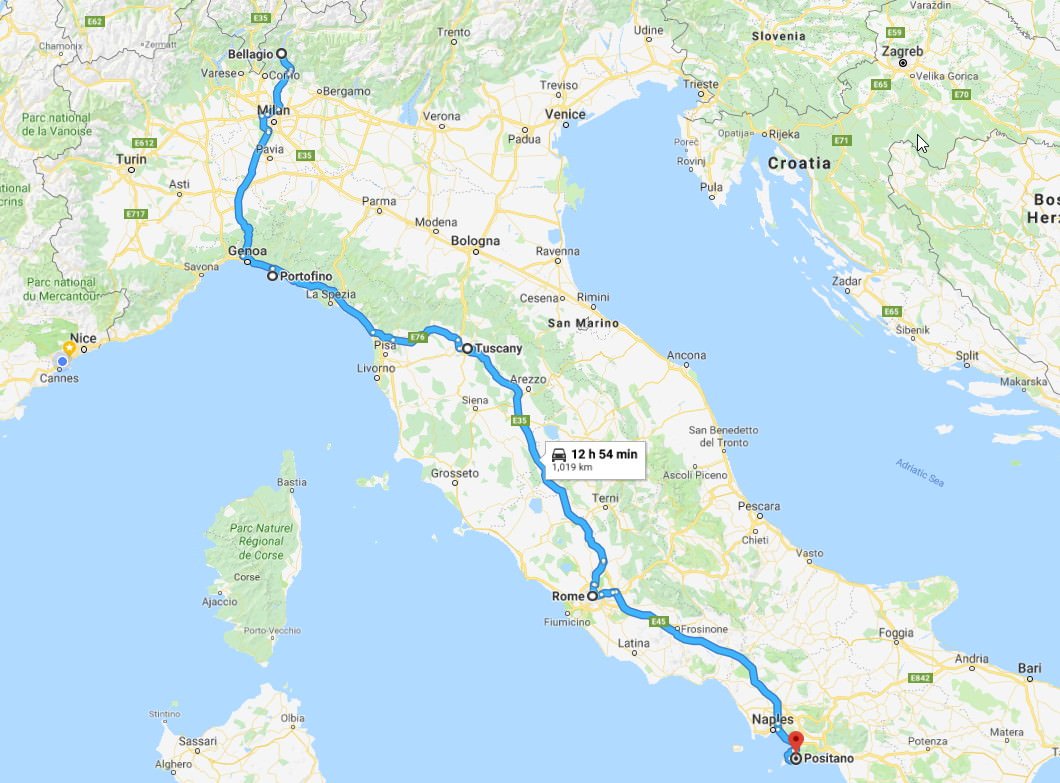 Italian Honeymoon Itinerary Lake Como Tuscany Rome Positano