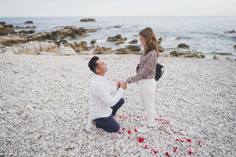 French Riviera Seaside wedding proposal 1044